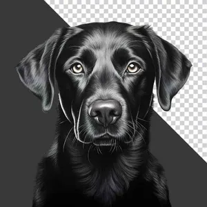 Chó Labrador Đen PNG Chất Lượng Cao cho Thiết Kế Đồ Họa
