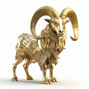 Tượng Dê Vàng 3D Sang Trọng - File JPG Chất Lượng Cao