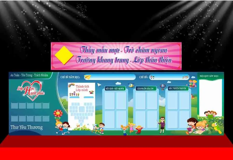 Background Lớp Học Hạnh Phúc CDR – Thiết Kế Đa Dạng Cho Giáo Dục
