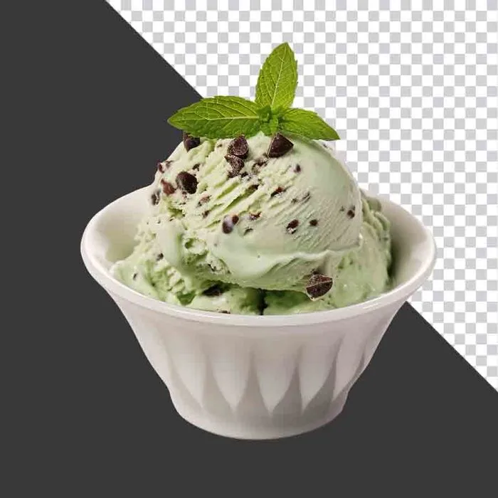 Cốc Kem Bạc Hà Socola Chip PNG Chất Lượng Cao cho Thiết Kế Đồ Họa