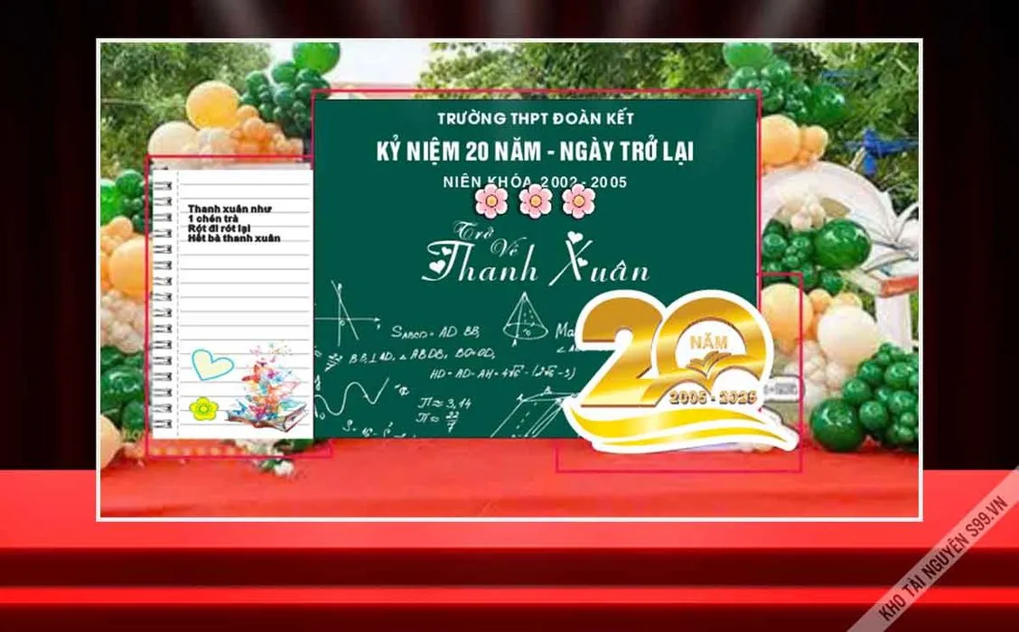 File Corel phông kỷ niệm 20 năm ngày trở lại trường học