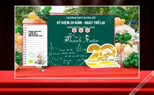 File Corel phông kỷ niệm 20 năm ngày trở lại trường học