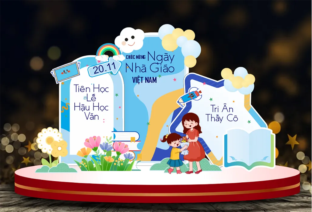 File Corel sân khấu 20 -11 mầm non – Thiết kế hoạt hình