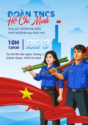 Background Đoàn TNCS Hồ Chí Minh - Vector CorelDRAW (CDR)