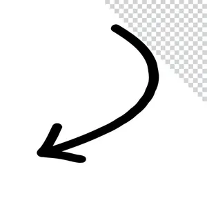 Mũi tên uốn lượn  File PNG