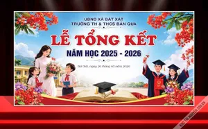 Backdrop Lễ Tổng Kết Năm Học 2025-2026 – File CDR Sẵn Sàng Chỉnh Sửa