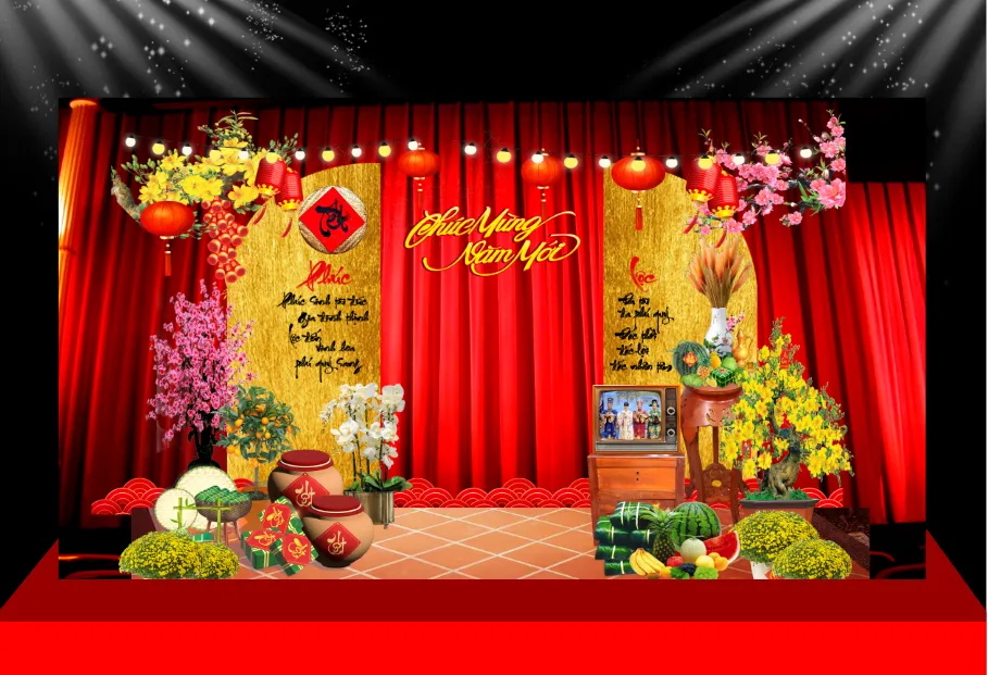 File corel - Happy New Year 2026 – Ngựa hoạt hình – Background Tết 2026