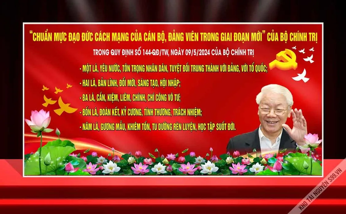 Background Học tập tấm gương đạo đức Bác Hồ (CDR)