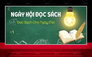 Backbround phông nền lễ hội đọc sách file corel