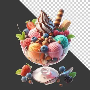Ly Kem Nhiều Màu Sắc PNG - Hình Ảnh Kem Trái Cây Hấp Dẫn