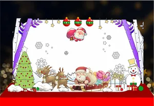 File Corel Phông Nền Giáng Sinh Tuyết Trắng Ông Già Noel Cưỡi Xe