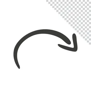 Mũi tên vòng cung chỉ bên trái File PNG