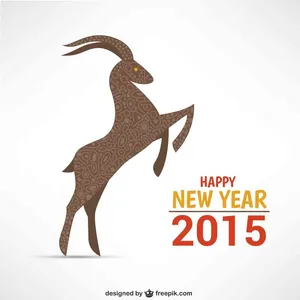 Hình Minh Họa Con Dê Cách Điệu Chúc Mừng Năm Mới 2015