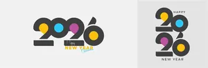 File vector 2026 chữ thiết kế màu sắc nổi bật sáng tạo