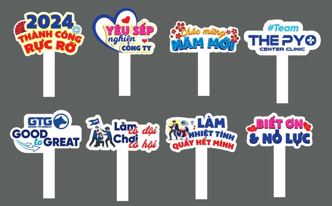 Bộ Hashtag Cầm Tay Team Building Công Ty – File Vector PDF