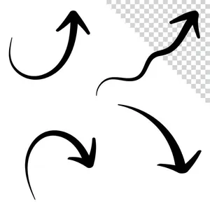 Mũi tên màu đen File PNG