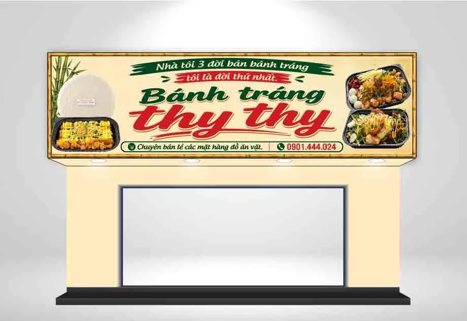 Biển Hiệu Bánh Tráng Thy Thy  Độc Đáo – CDR Vector Sẵn Sàng