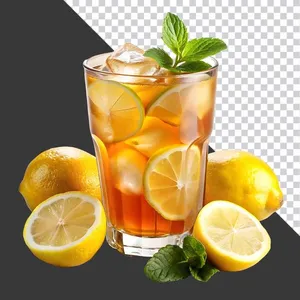 Ly Trà Chanh Mát Lạnh - Ảnh PNG Cao Cấp cho Thiết Kế Đồ Họa