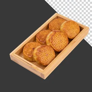 Khay bánh trung thu nướng truyền thống - File PNG