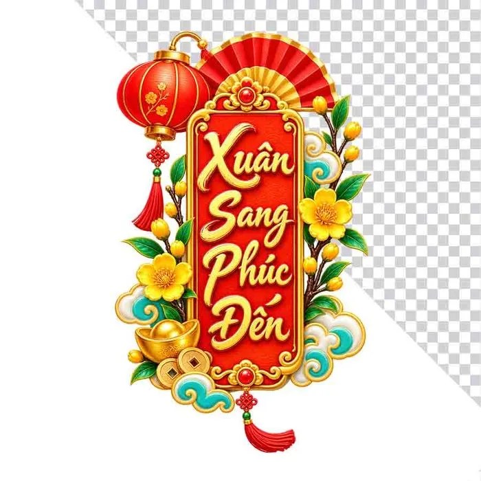 Liễn Xuân Sang Phúc Đến lồng đèn hoa mai thỏi vàng.PNG