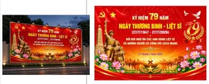 Mẫu thiết kế backdrop kỷ niệm 79 năm ngày Thương binh Liệt sĩ 27 tháng 7 File Corel