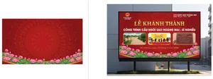 File Corel - Mẫu thiết kế phông nền lễ khánh thành công trình cầu Ngôi Sao Hoàng Mai Sì Nghiều