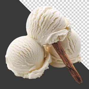 Hình ảnh ly kem vani rưới sốt caramel ngọt ngào tách nền File PNG