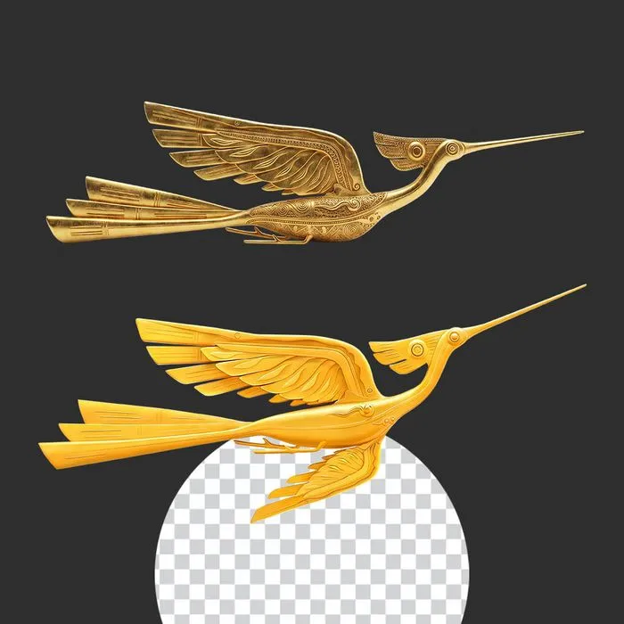 Biểu tượng chim lạc hồng png kèm họa tiết hoa văn trống đồng chất lượng cao