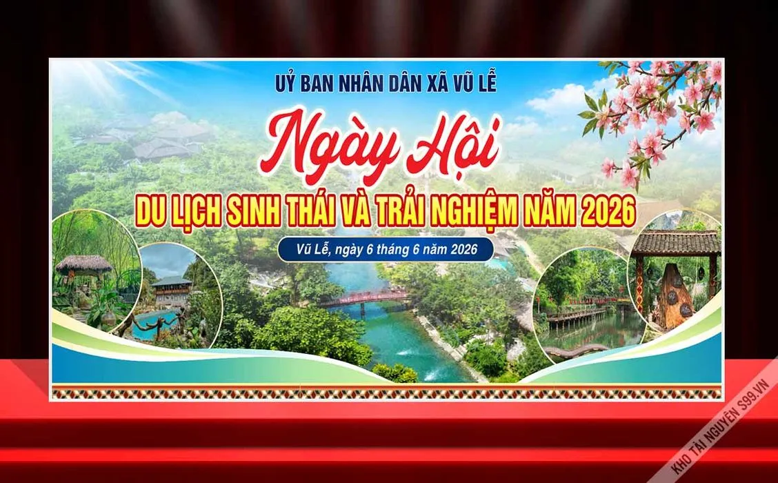 Backdrop Ngày hội Du lịch Sinh thái và Trải nghiệm 2026 – File CDR