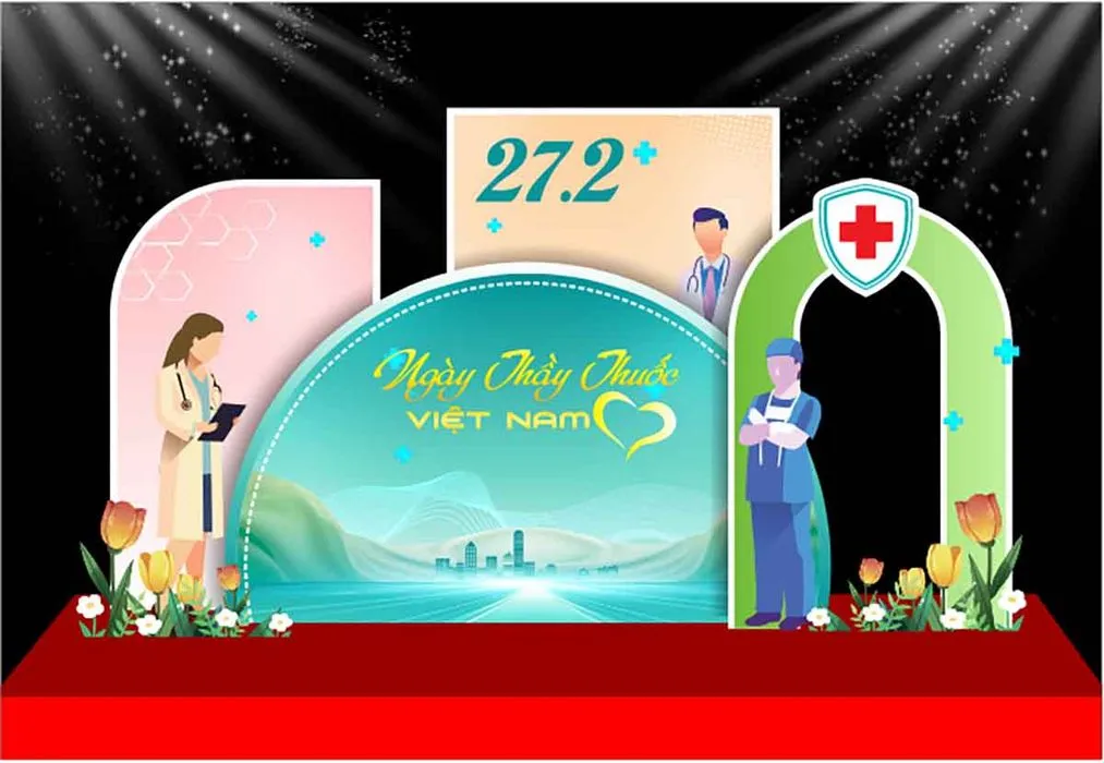 File Corel Thiết Kế Sân Khấu Ngày Thầy Thuốc Việt Nam 2026