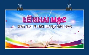 Background lễ khai mạc ngày sách và văn hóa đọc sách file corel