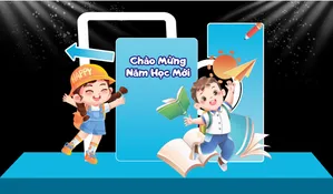 File Corel phông sân khấu chào mừng năm học mới dễ thương