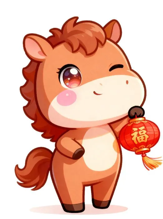 File PSD Ngựa cầm lồng đèn