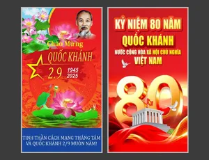 Poster kỷ niệm 80 năm Quốc khánh nước Cộng hòa Xã hội Chủ nghĩa Việt Nam File Corel