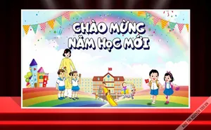 File Corel phông nền chào mừng năm học mới dễ thương cho mầm non