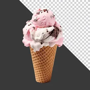 Kem ba vị Neapolitan dâu vani sô cô la hấp dẫn File PNG