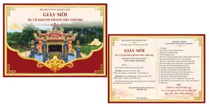 File Corel - Giấy mời dự lễ khánh thành nhà thờ họ