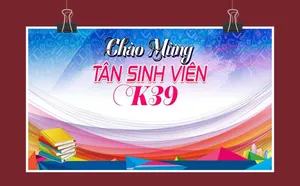 Backdrop nền chào mừng tân sinh viên nhập học file corel