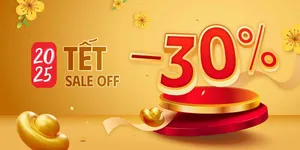 Banner khuyến mãi Tết 2025 giảm giá 30 phần trăm File EPS