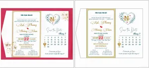 Mẫu thiết kế thiệp cưới Anh Phương Hoàng Nam File Corel