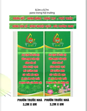 Pano hội trường phướn trước nhà File corel