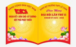 Mẫu market phông nền chào mừng đại hội đảng bộ hình quyển sách chất lượng cao file corel
