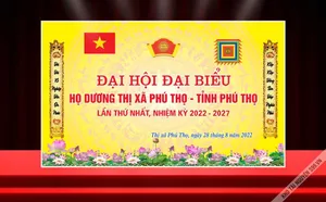 Backdrop Đại Hội Đại Biểu Họ Dưỡng Thị Xã Phú Thọ - Nhiệm Kỳ 2022-2027