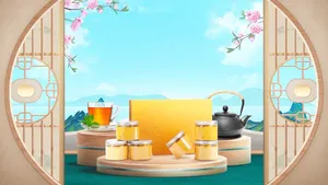 File PSD Quà tặng Trà Hộp Vàng Đẹp Sang Trọng