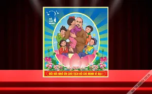 File Corel tranh cổ động Đời đời nhớ ơn Chủ tịch Hồ Chí Minh vĩ đại