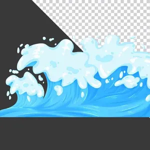 Sóng Biển Hoạt Hình PNG – Minh Họa Dễ Thương Cho Thiết Kế