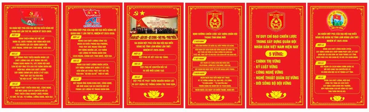 Mẫu thiết kế bảng tuyên truyền đại hội đại biểu đảng bộ quân khu 7 File Corel