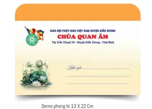 Mẫu Phong Bì Chùa Quan Âm – Thiết Kế Đồ Họa Độc Đáo