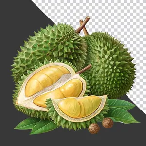 Sầu Riêng Tươi Mới - Hình Ảnh PNG Chất Lượng Cao cho Thiết Kế Đồ Họa