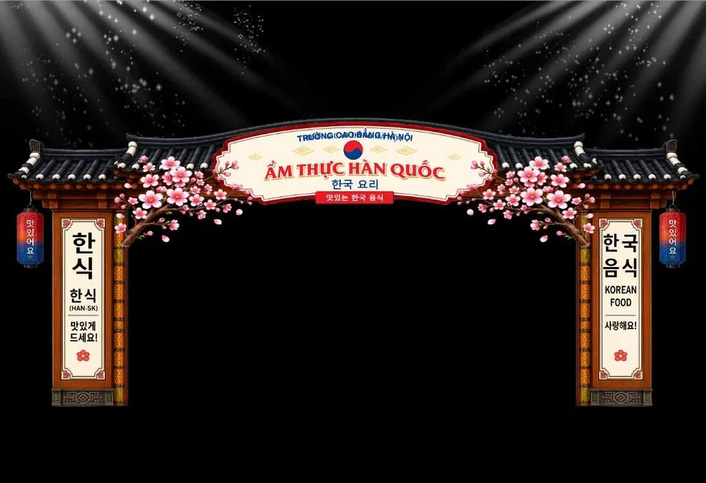 Cổng Ẩm Thực Hàn Quốc CDR - Background Thiết Kế Sự Kiện
